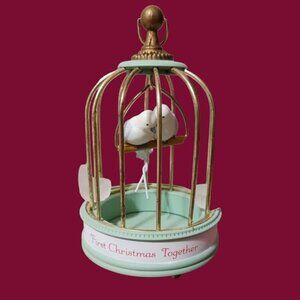 Hallmark vtg first christmas lovebirds christmas ornament 1986